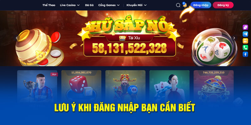 Lưu ý khi đăng nhập bạn cần biết